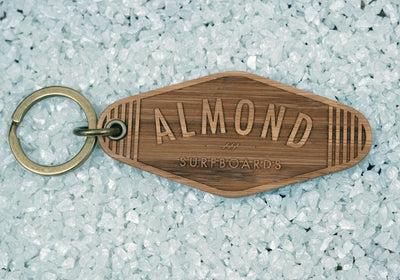 Almond Bamboo Motel Keychain