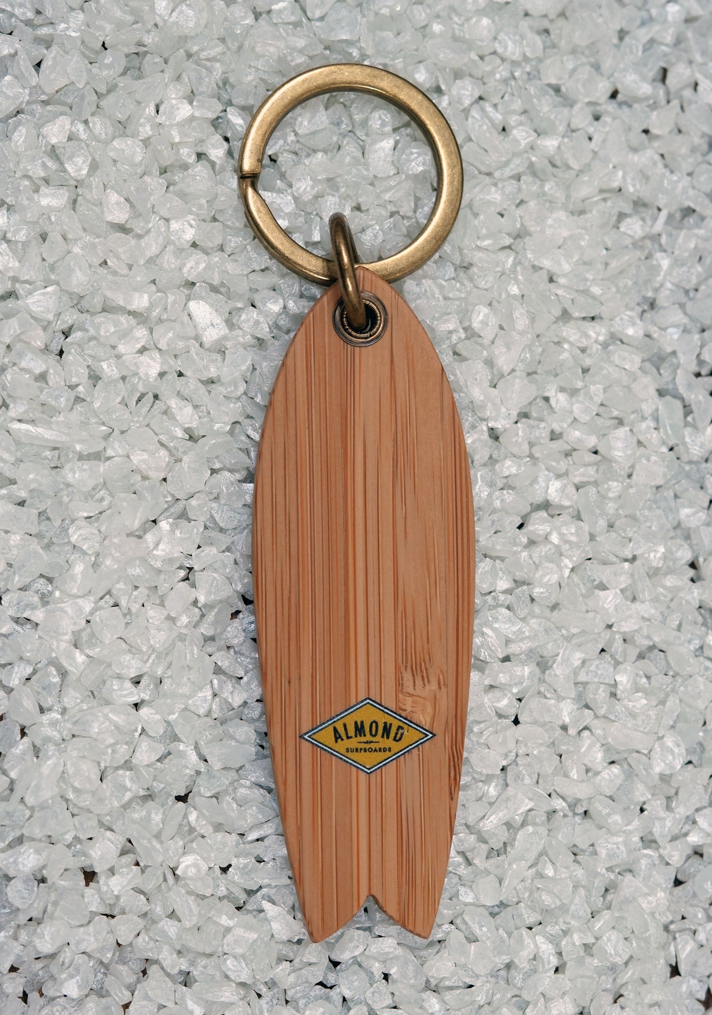 Almond Bamboo Fish Keychain