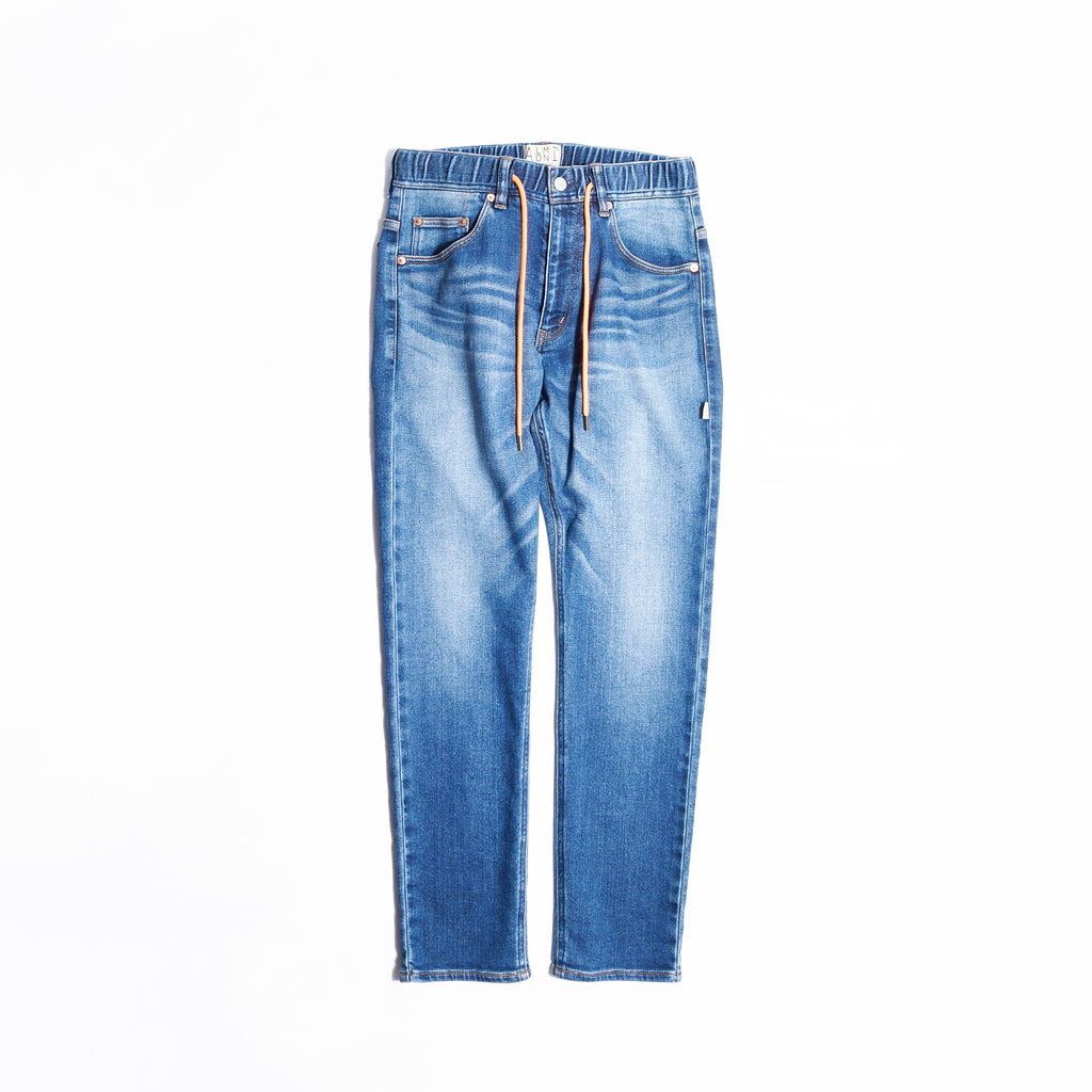 MONDRIAN モンドリアン　パンツセットアップ　シルク混　青　ベージュ Adjustable Fit】トロピカル千鳥スラックス(パンツ)｜MACKINTOSH